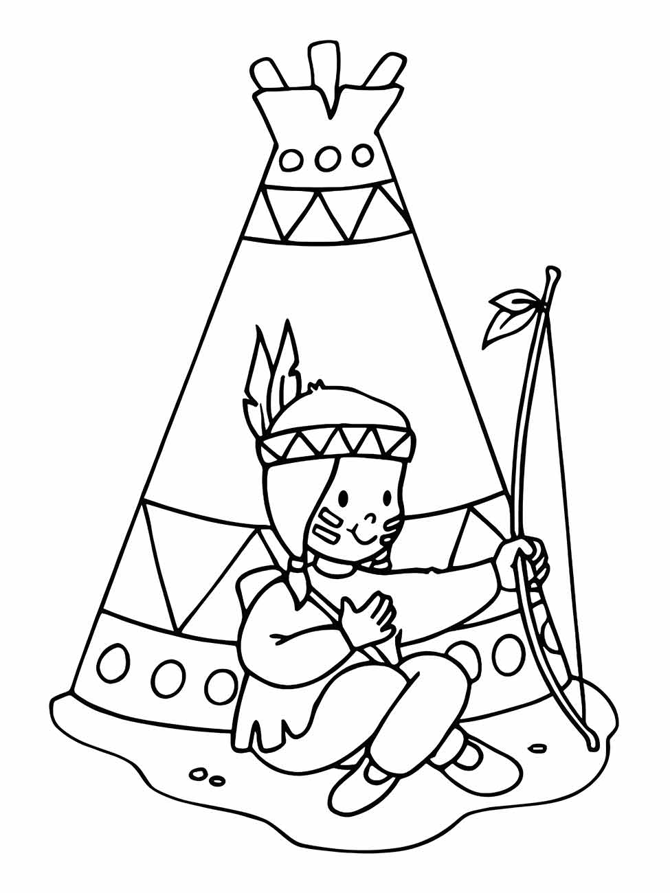 Indigenous coloring page (20)