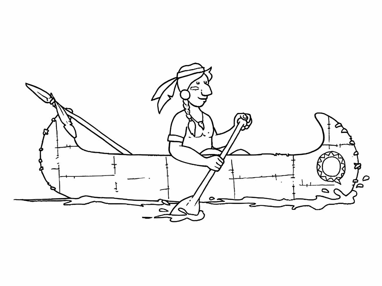 Indigenous coloring page (24)