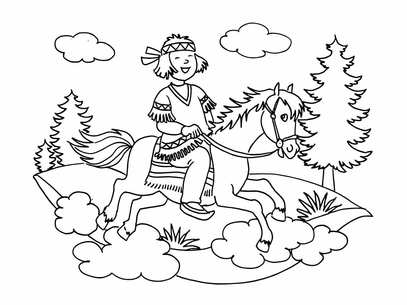 Indigenous coloring page (25)