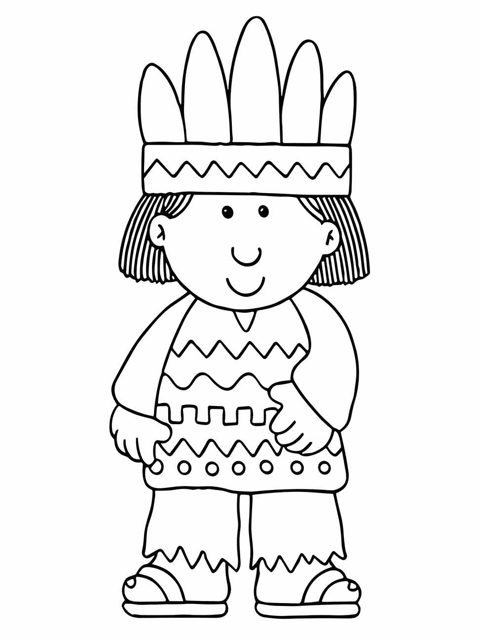 Indigenous coloring page (26)