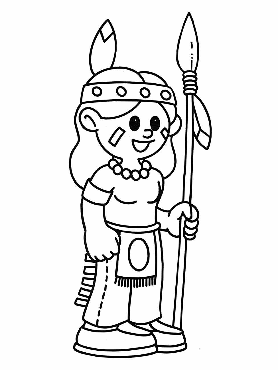 Indigenous coloring page (27)