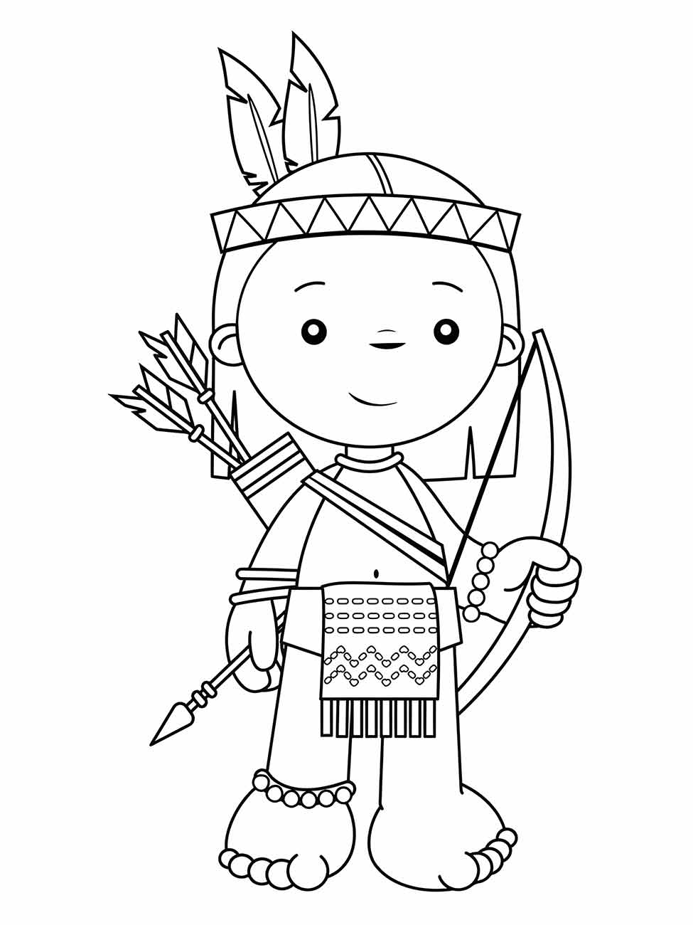 Indigenous coloring page (29)