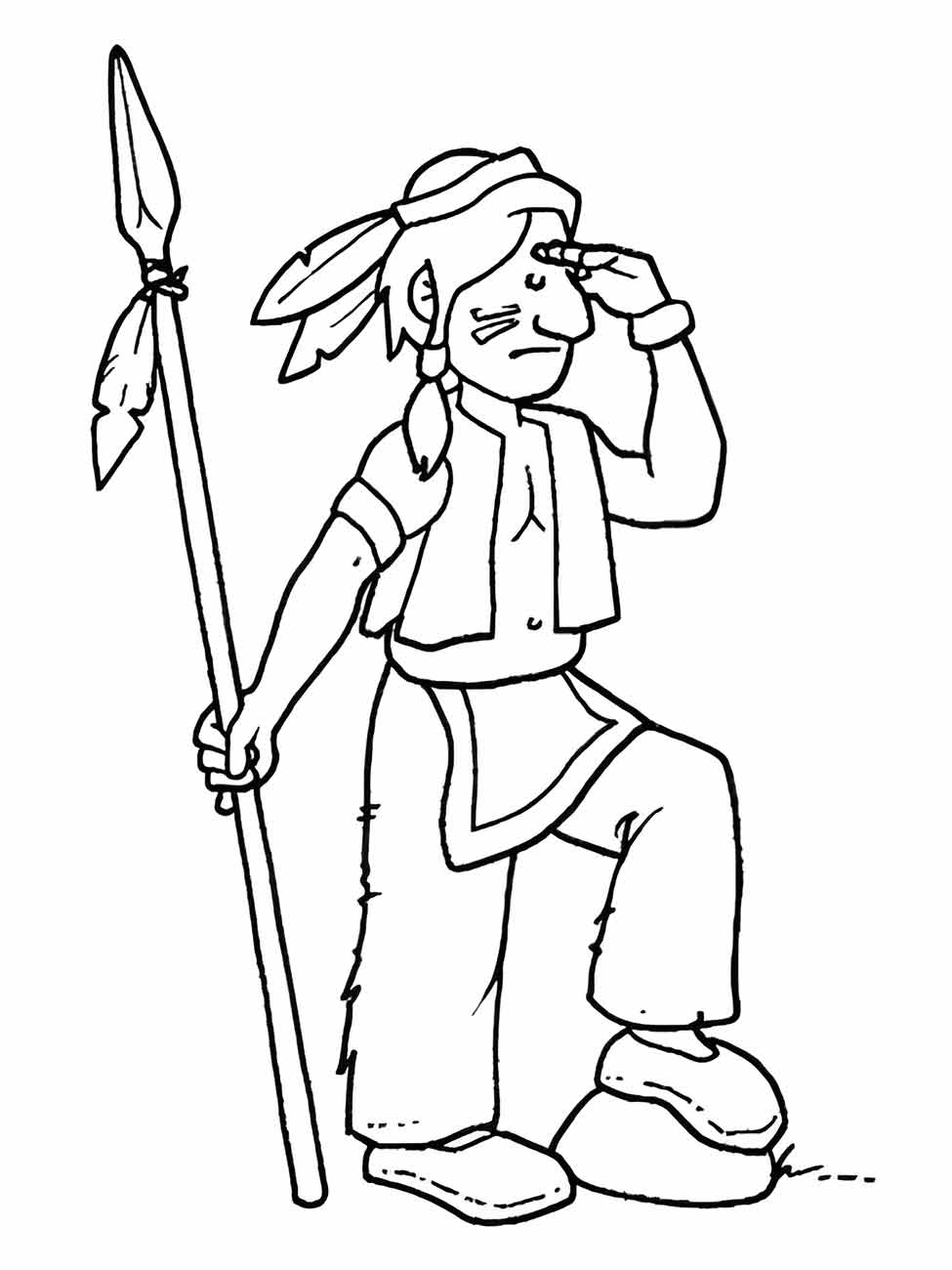 Indigenous coloring page (31)