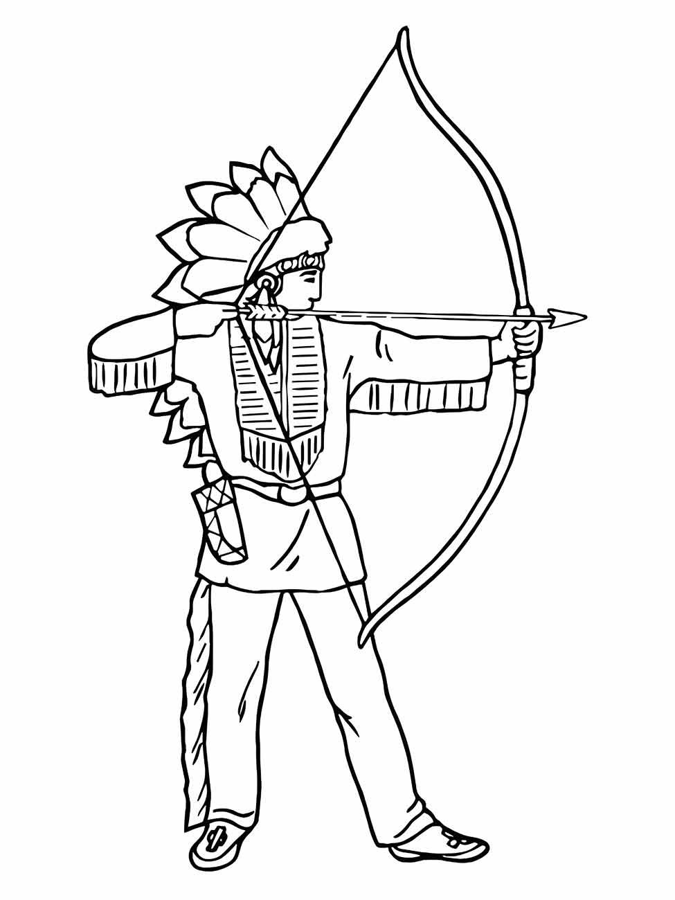 Indigenous coloring page (32)