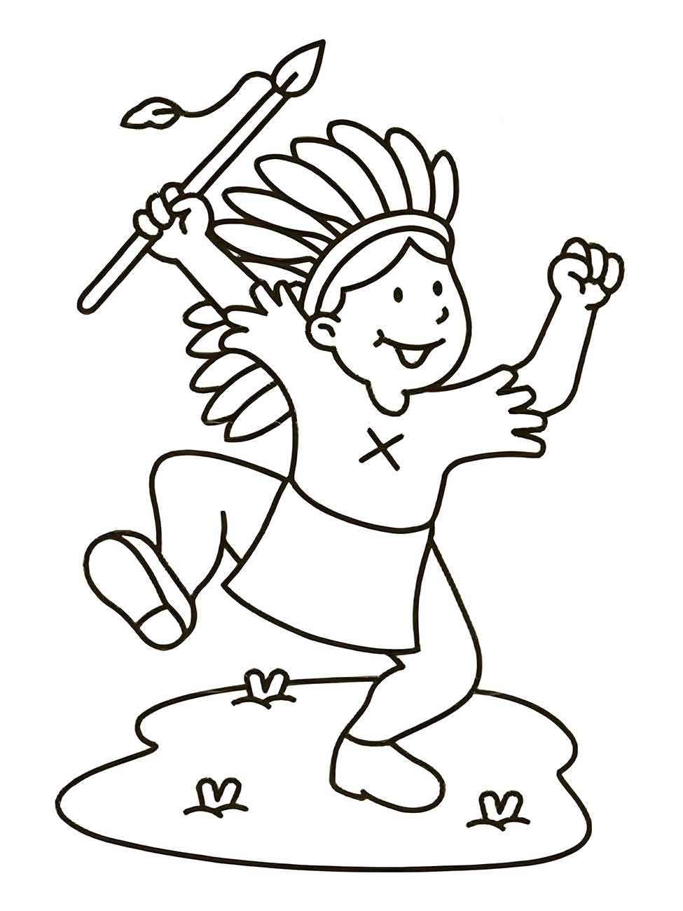 Indigenous coloring page (34)