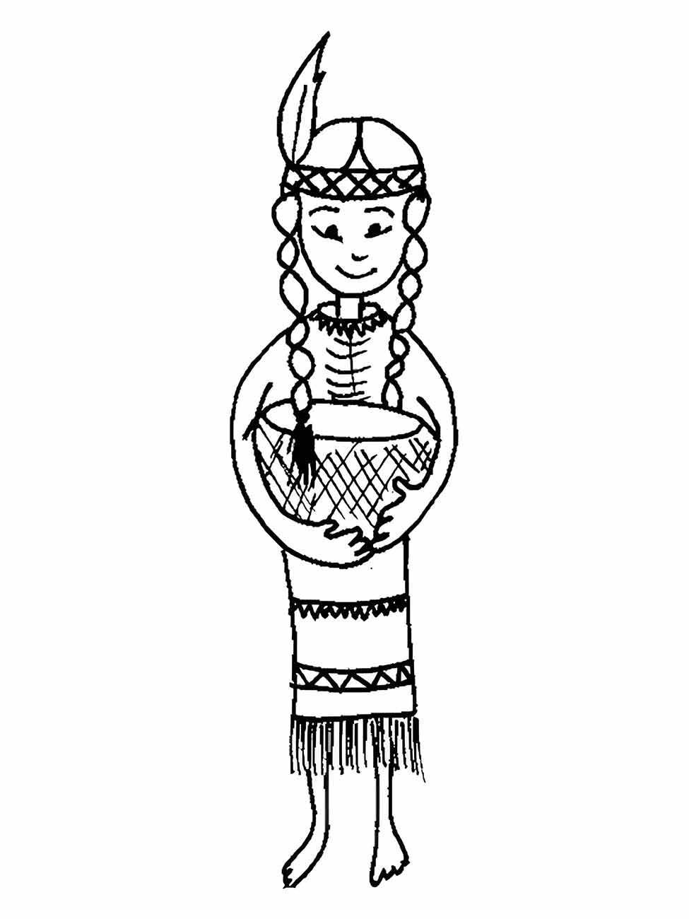 Indigenous coloring page (36)