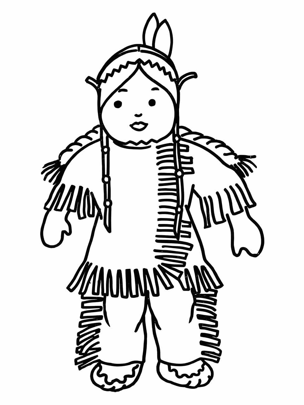 Indigenous coloring page (37)