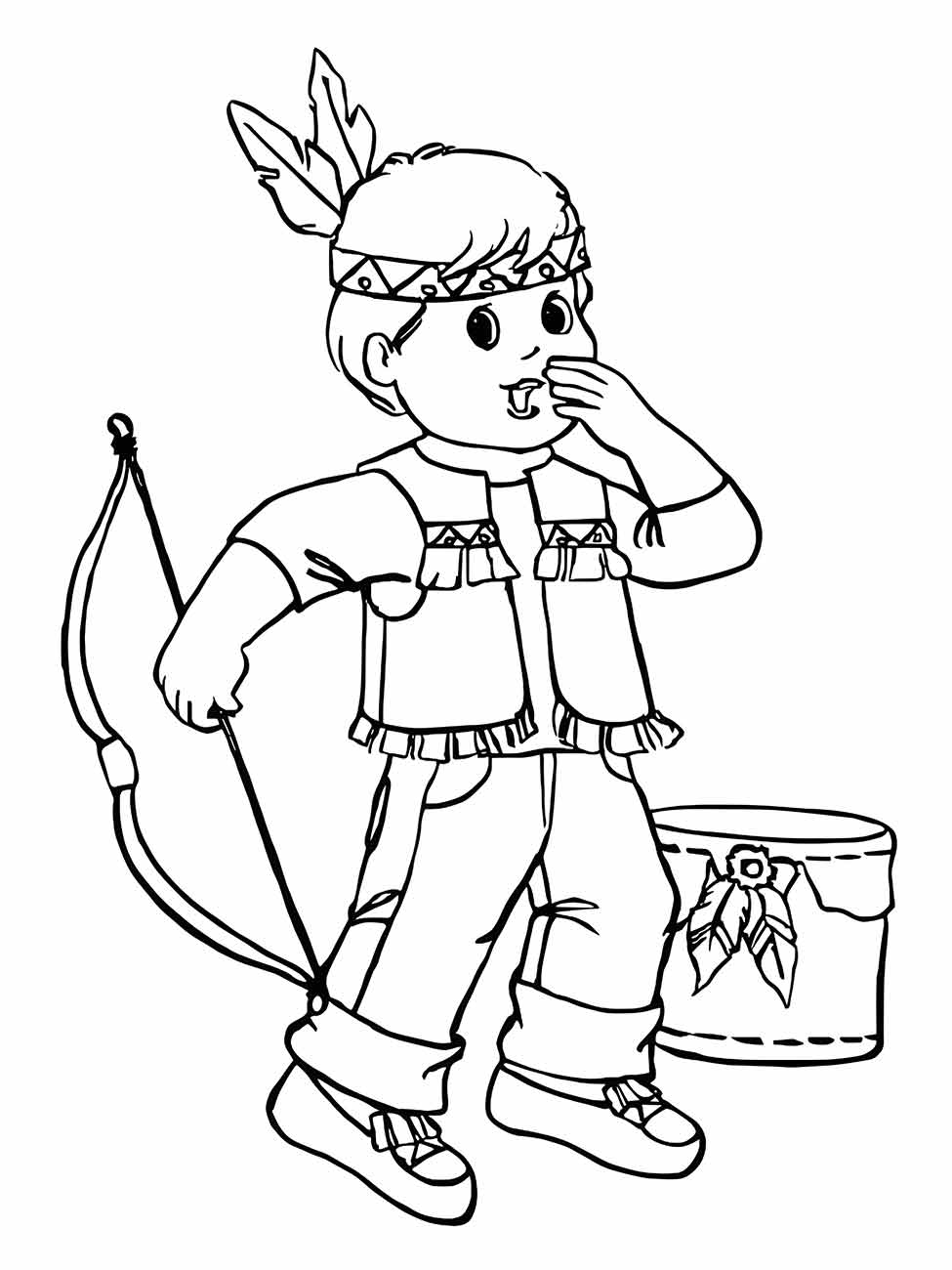 Indigenous coloring page (39)