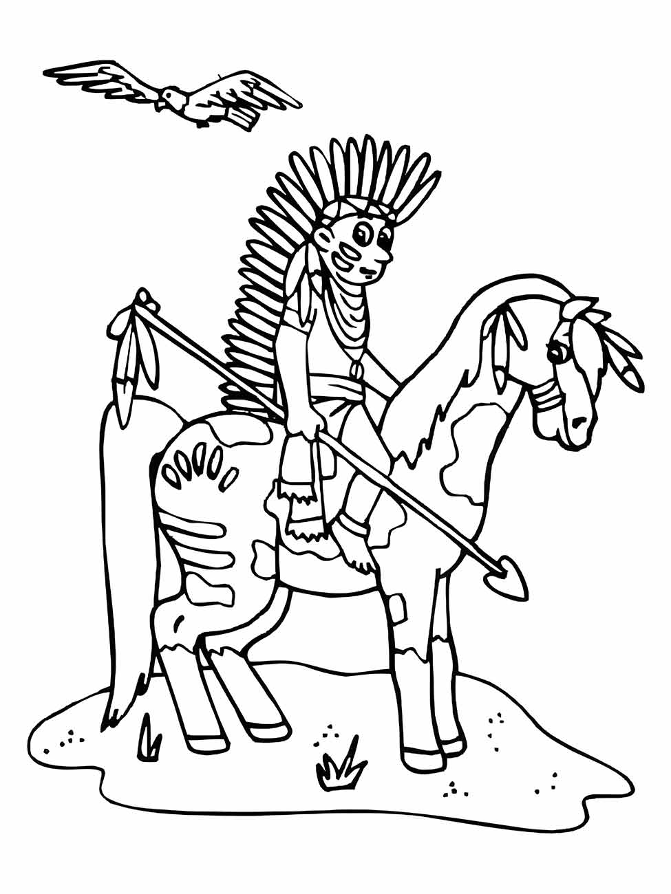 Indigenous coloring page (41)