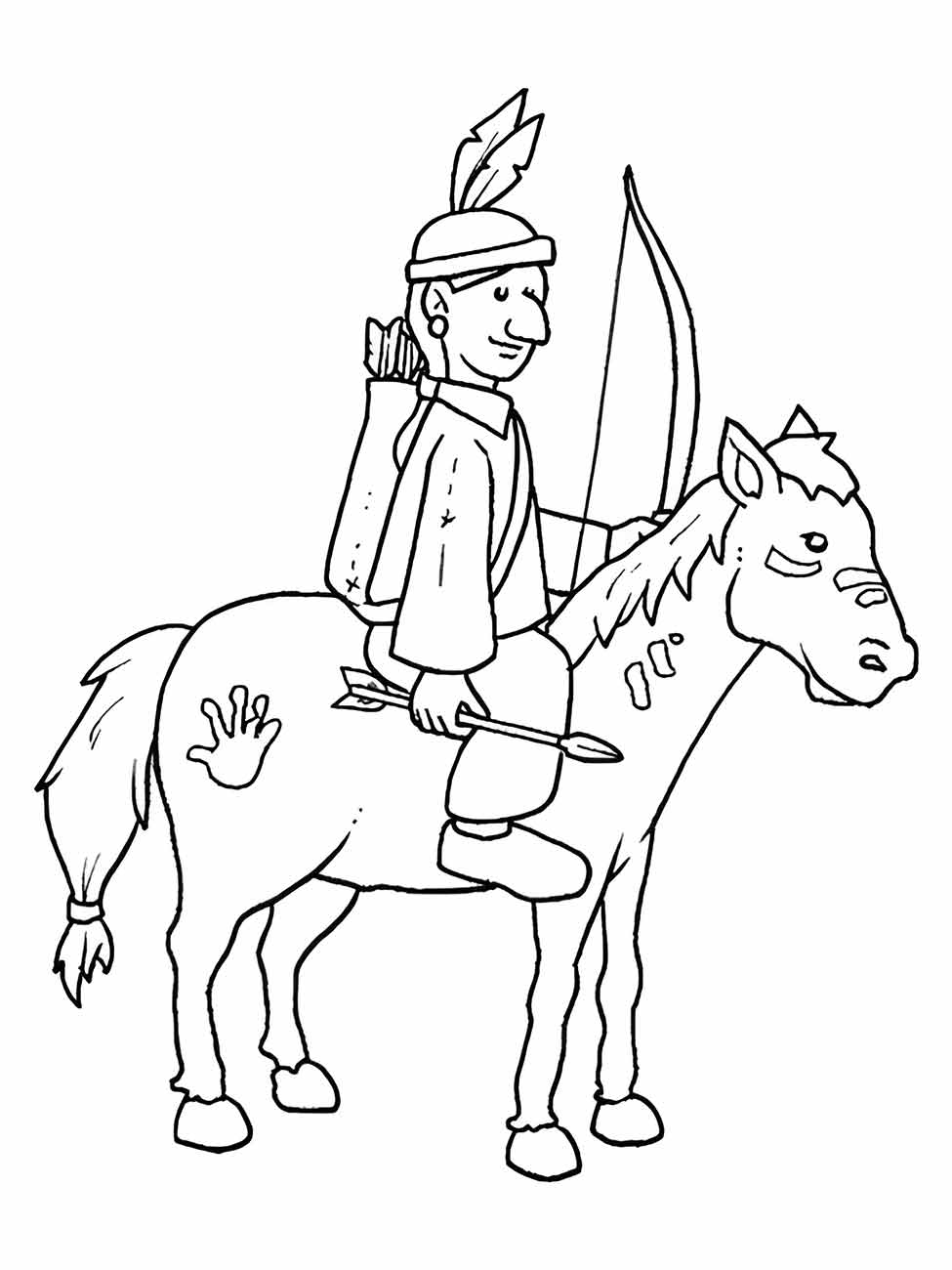 Indigenous coloring page (42)