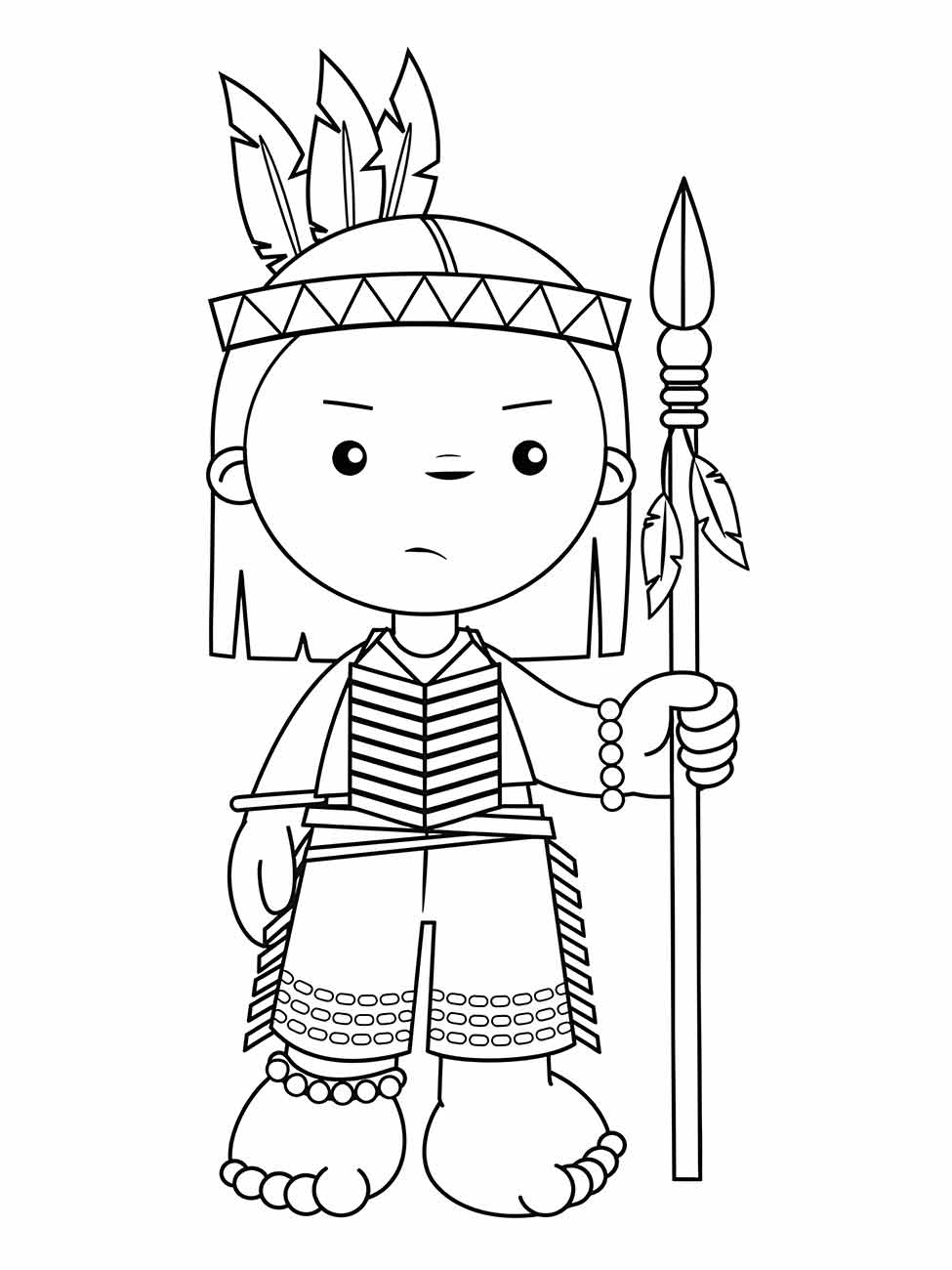 Indigenous coloring page (45)