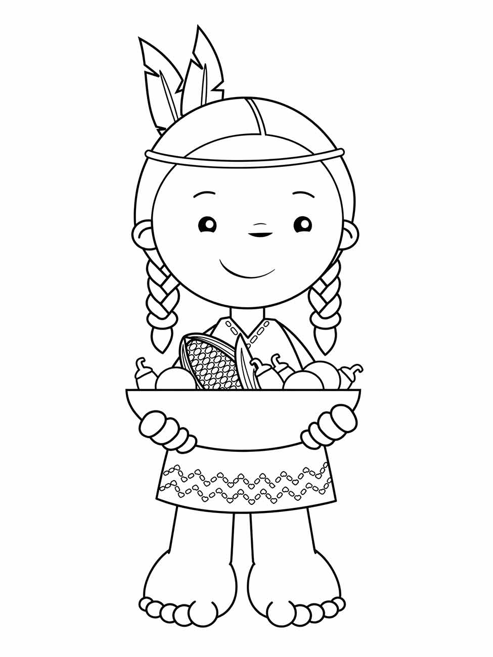 Indigenous coloring page (46)