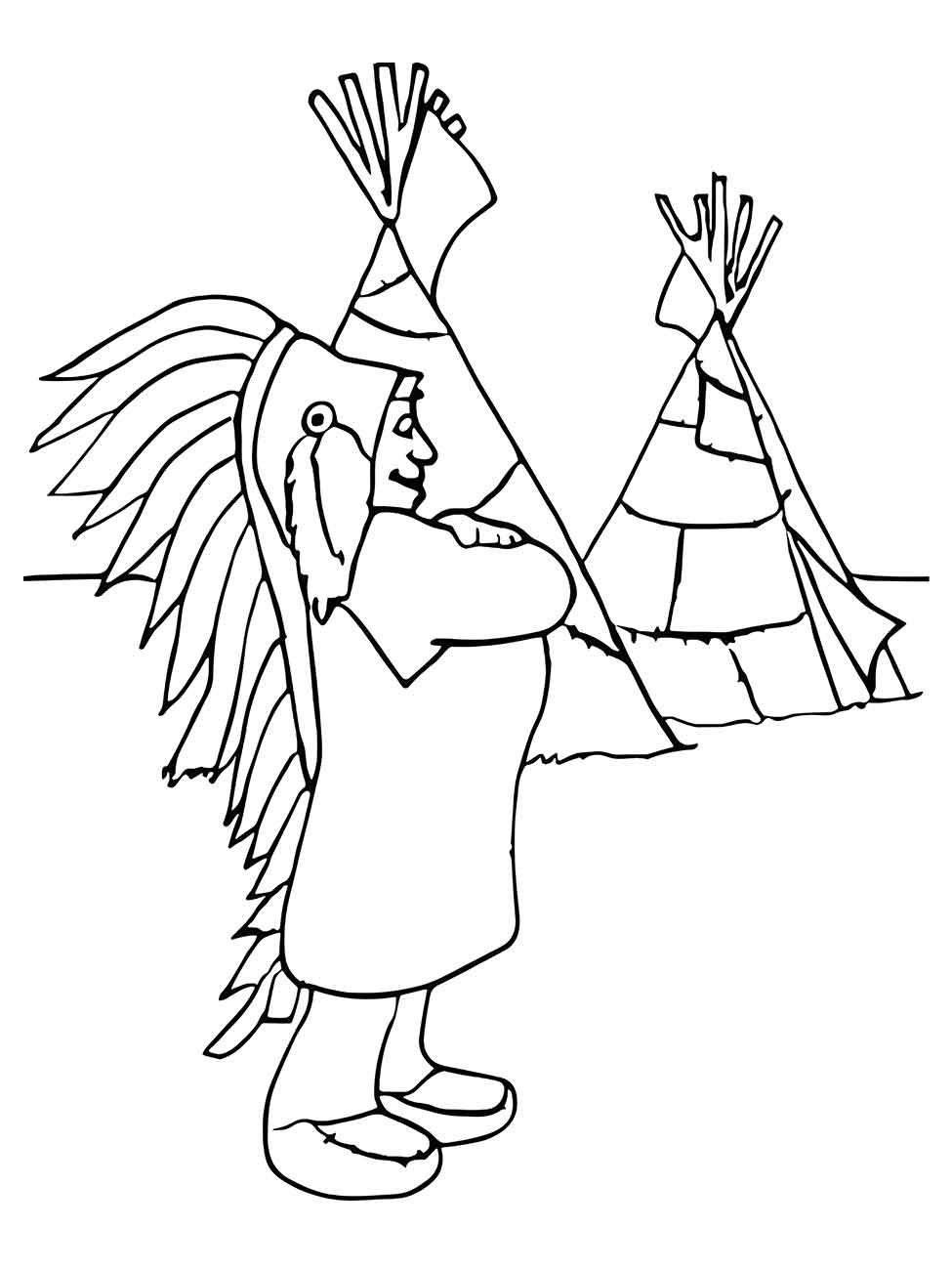 Indigenous coloring page (48)