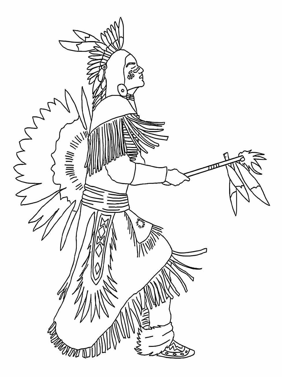 Indigenous coloring page (53)