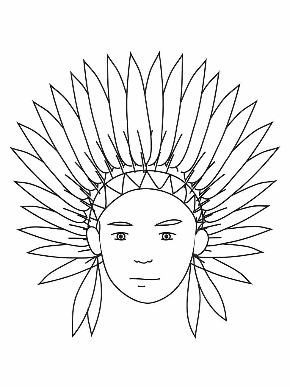 Indigenous coloring page (55)