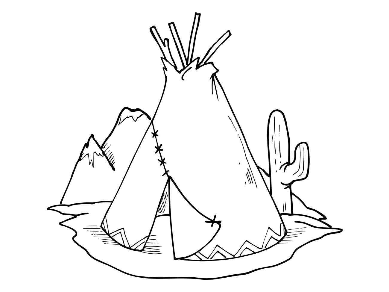 Indigenous coloring page (6)