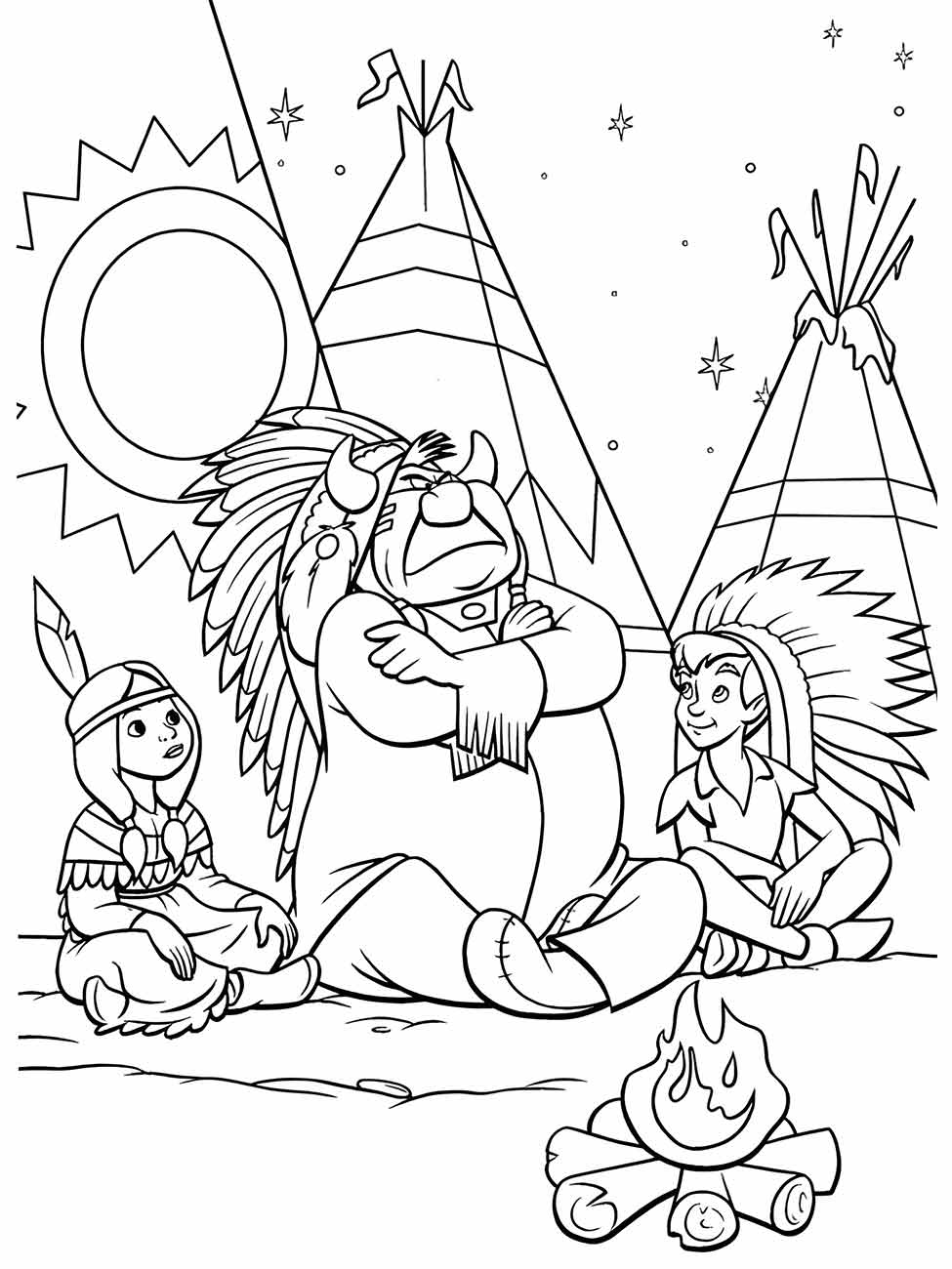 Indigenous coloring page (8)