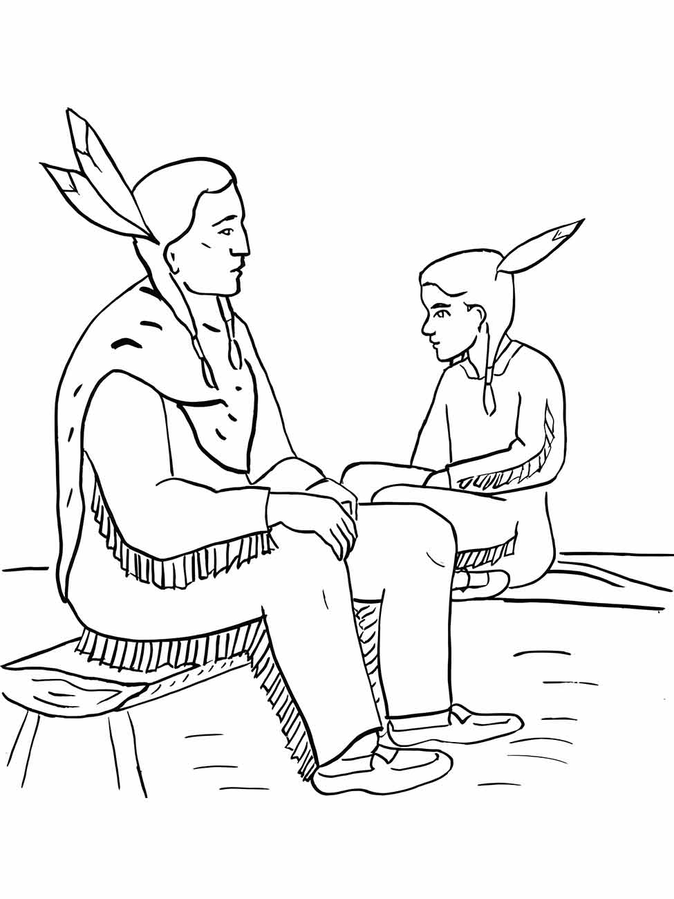 Indigenous coloring page (9)