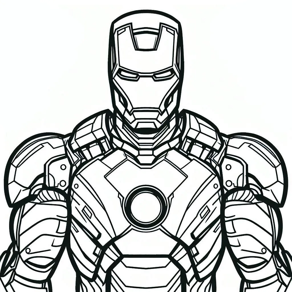 Iron man coloring page (1)