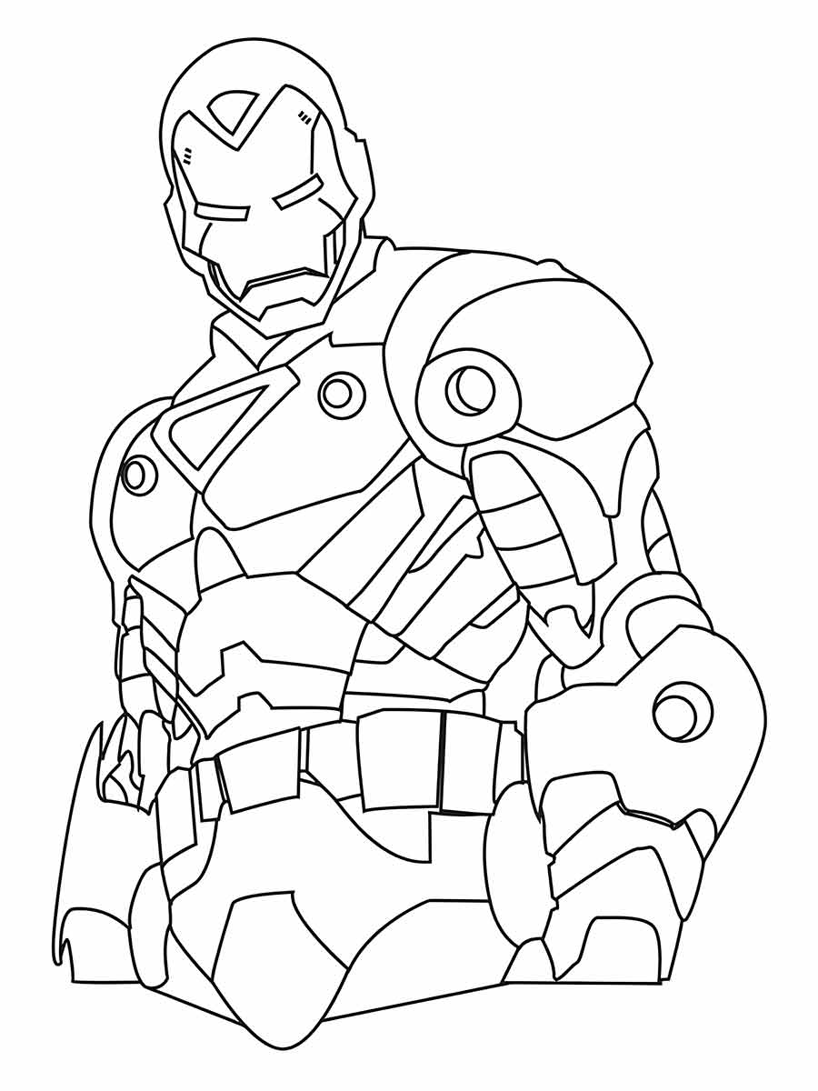 Iron man coloring page (10)