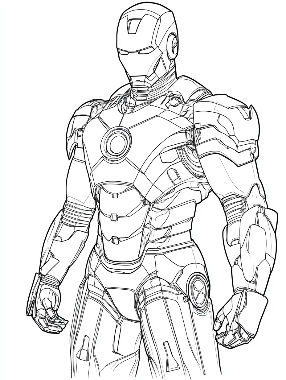 Iron man coloring page (10)