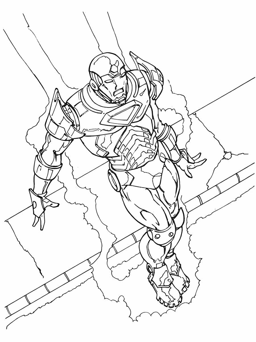 Iron man coloring page (14)