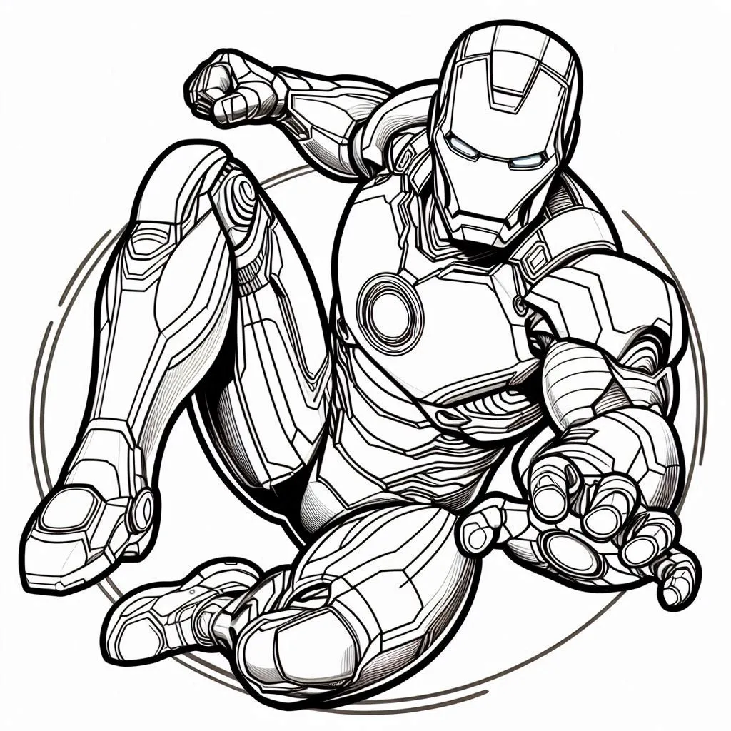 Iron man coloring page (15)