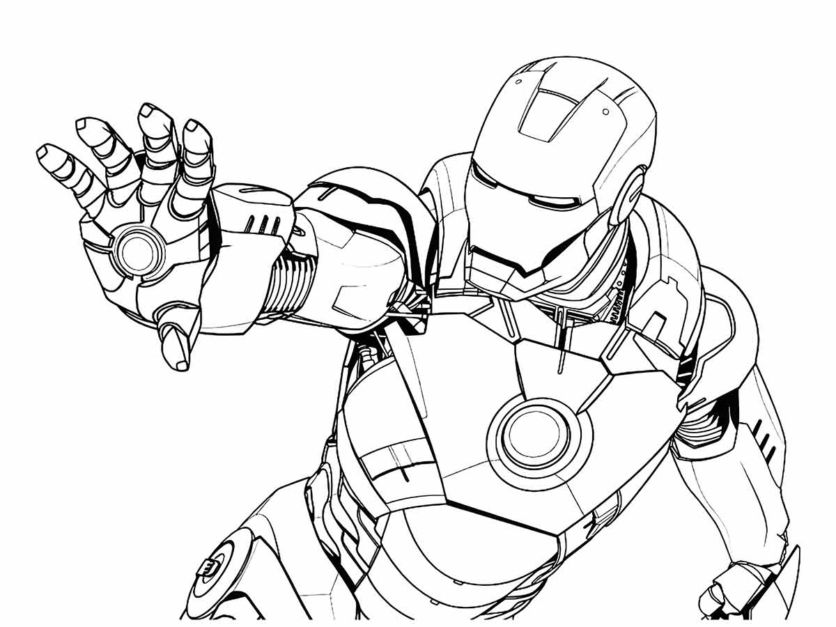 Iron man coloring page (2)