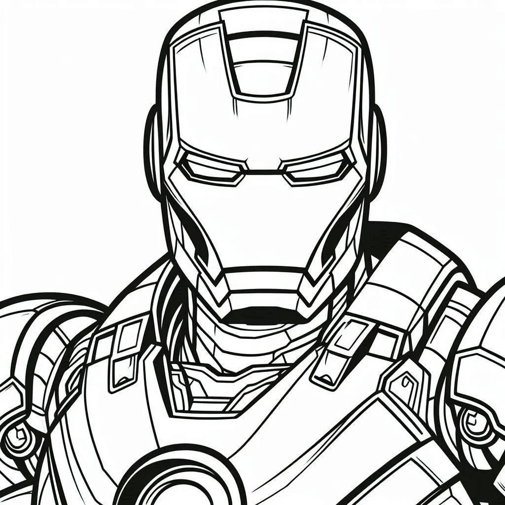 Iron man coloring page (2)