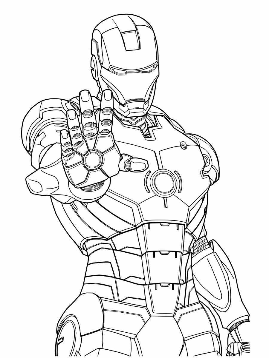 Iron man coloring page (8)