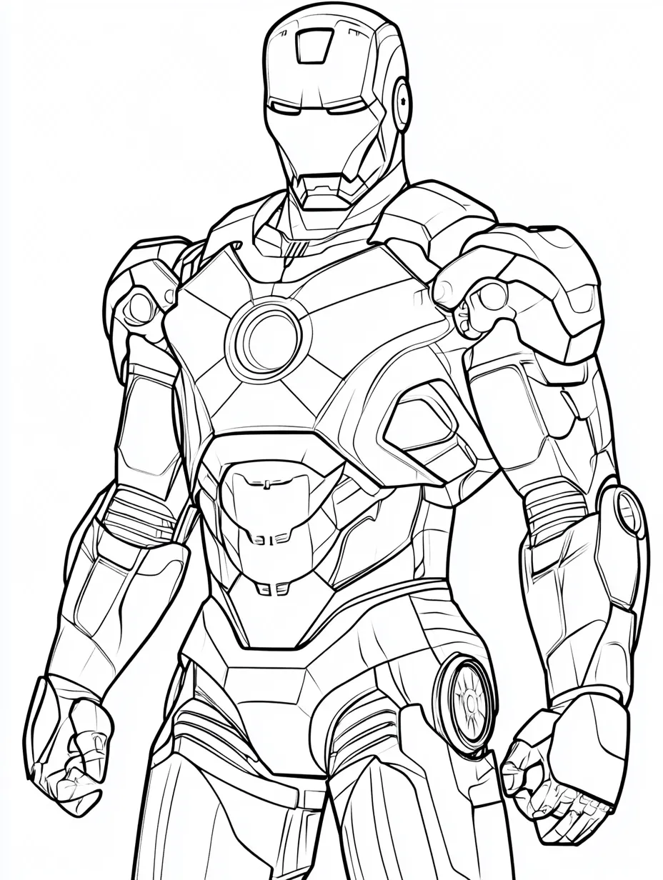 Iron man coloring page (8)