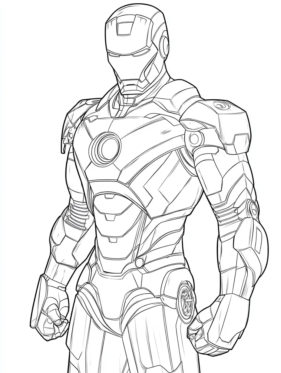 Iron man coloring page (9)