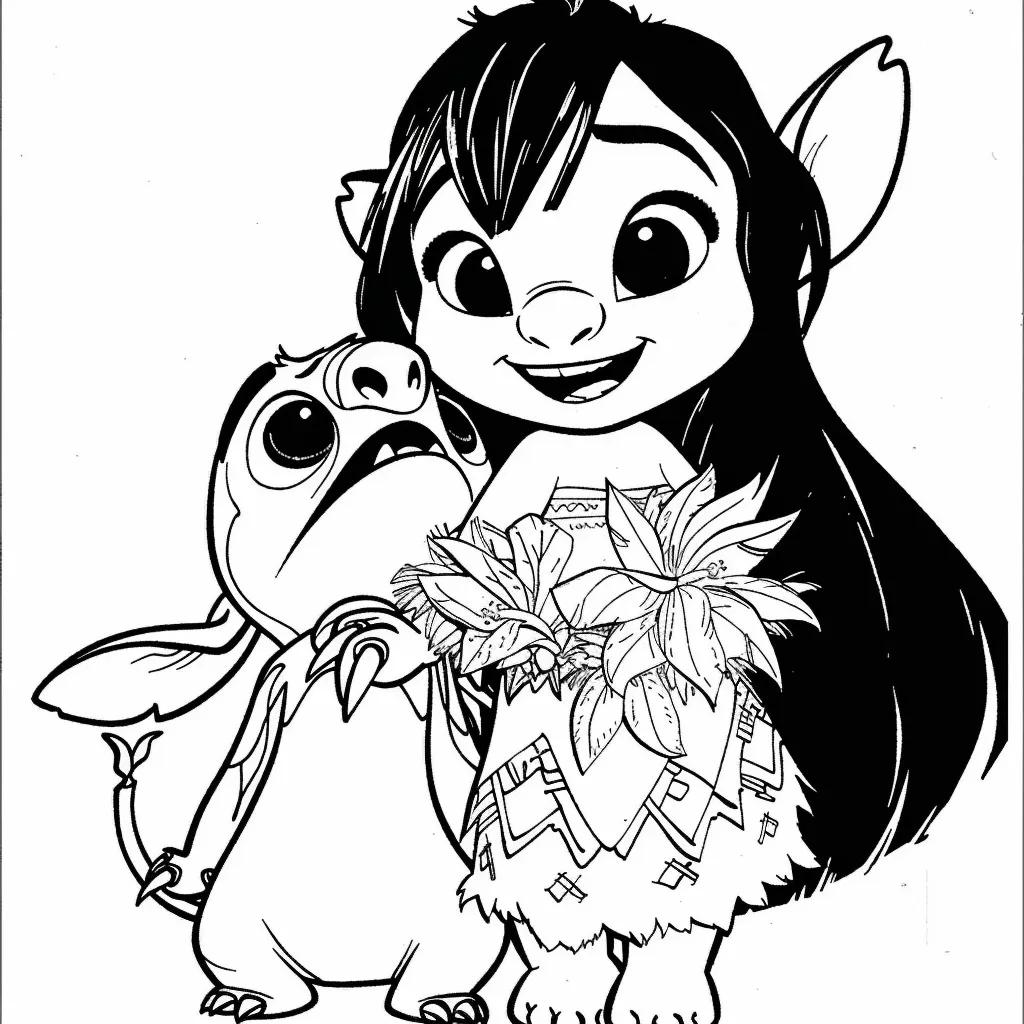 Lillo and Stich coloring page (2)