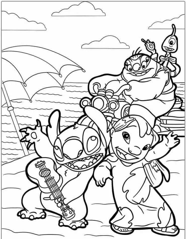 Lillo and Stich coloring page (20)