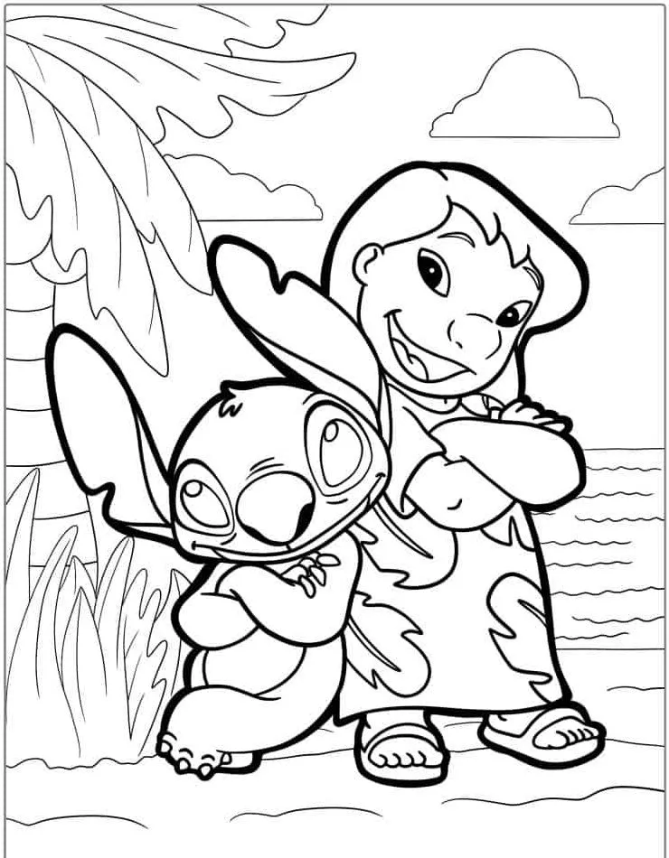 Lillo and Stich coloring page (25)