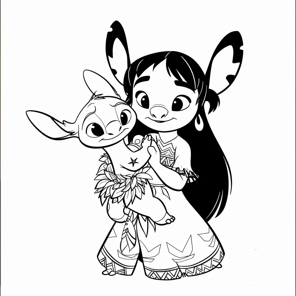 Lillo and Stich coloring page (3)