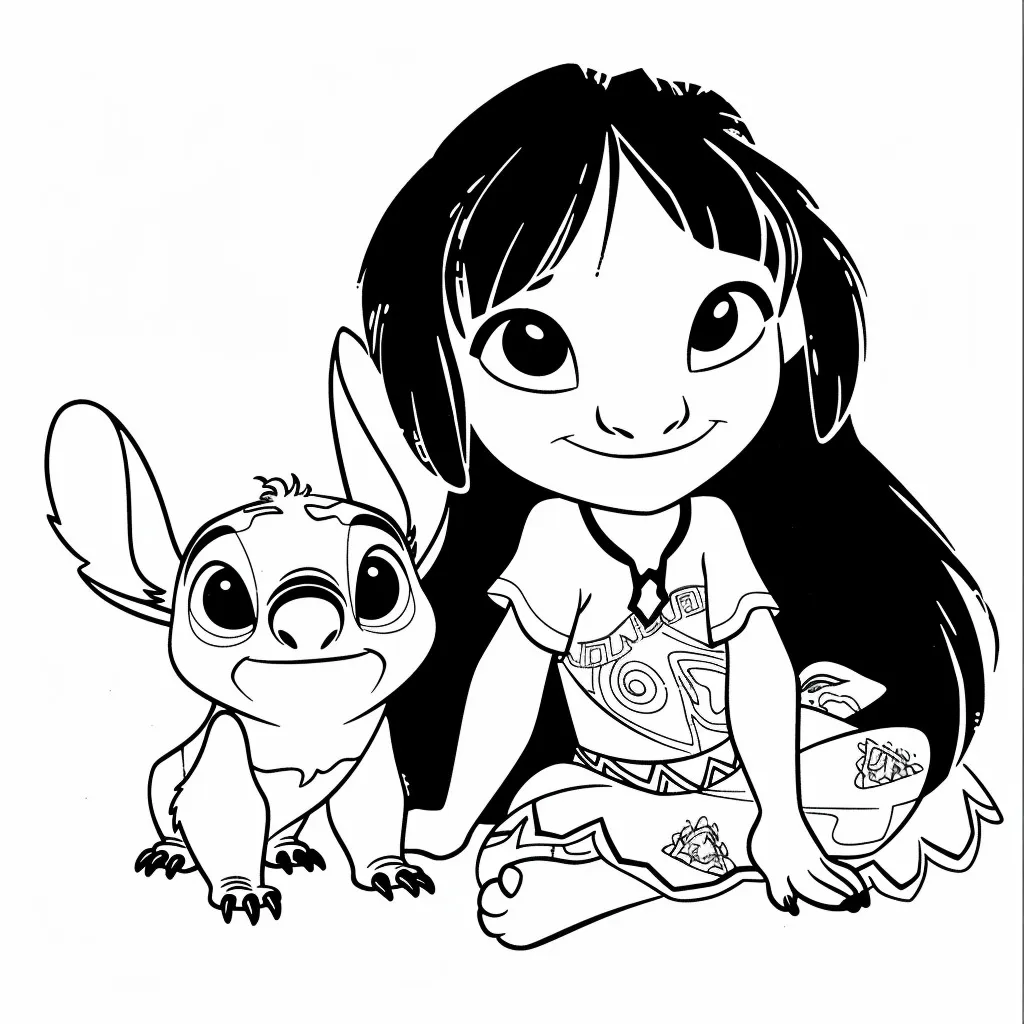 Lillo and Stich coloring page (4)