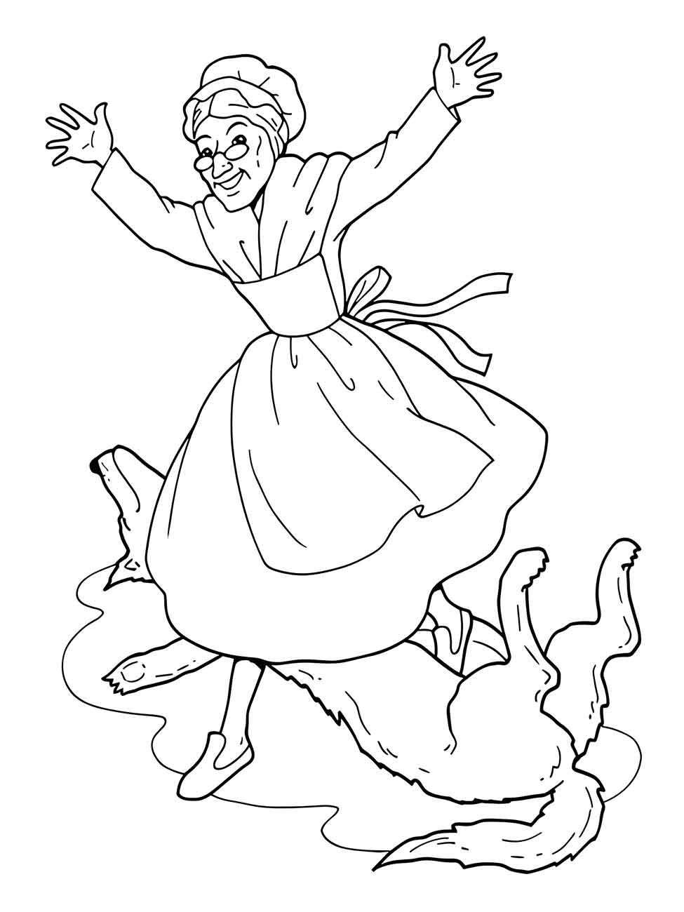 Little red hat coloring page (23)