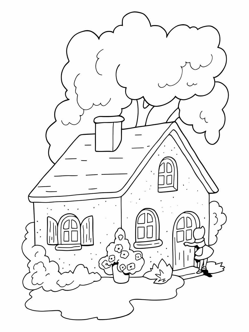 Little red hat coloring page (31)