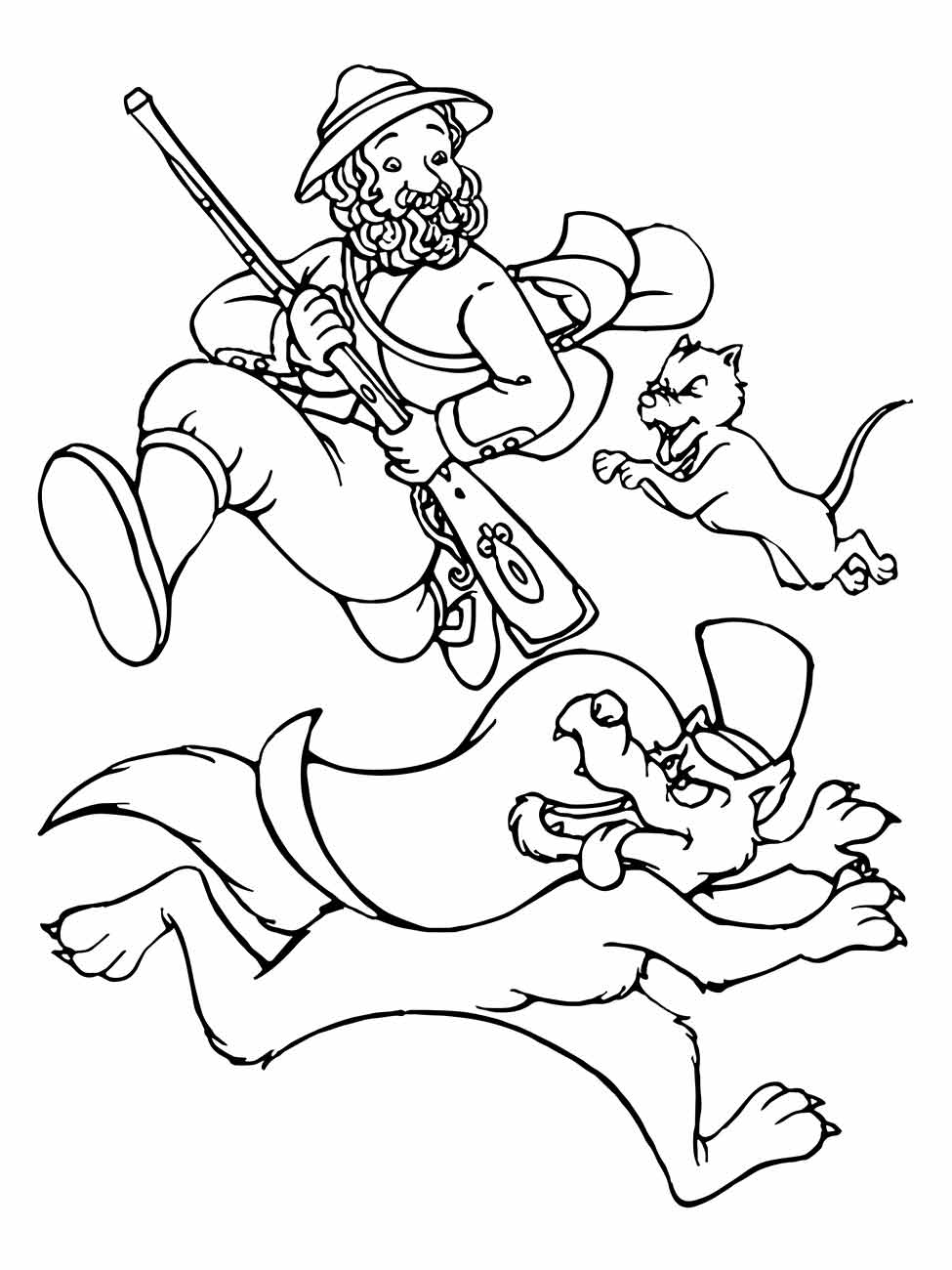 Little red hat coloring page (32)