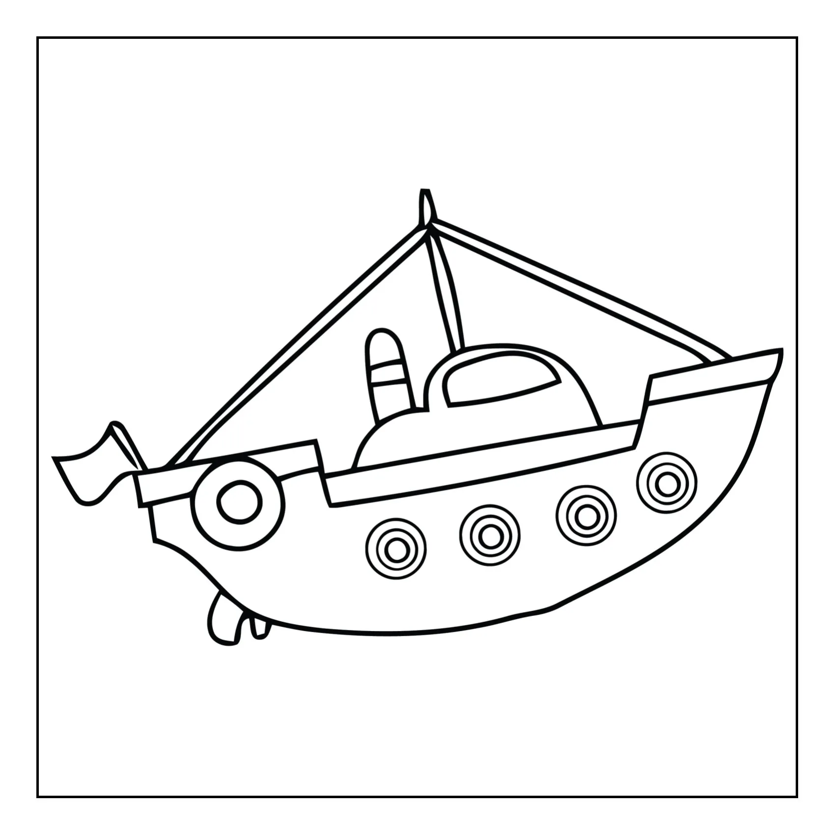 Means of tranport coloring page (10)