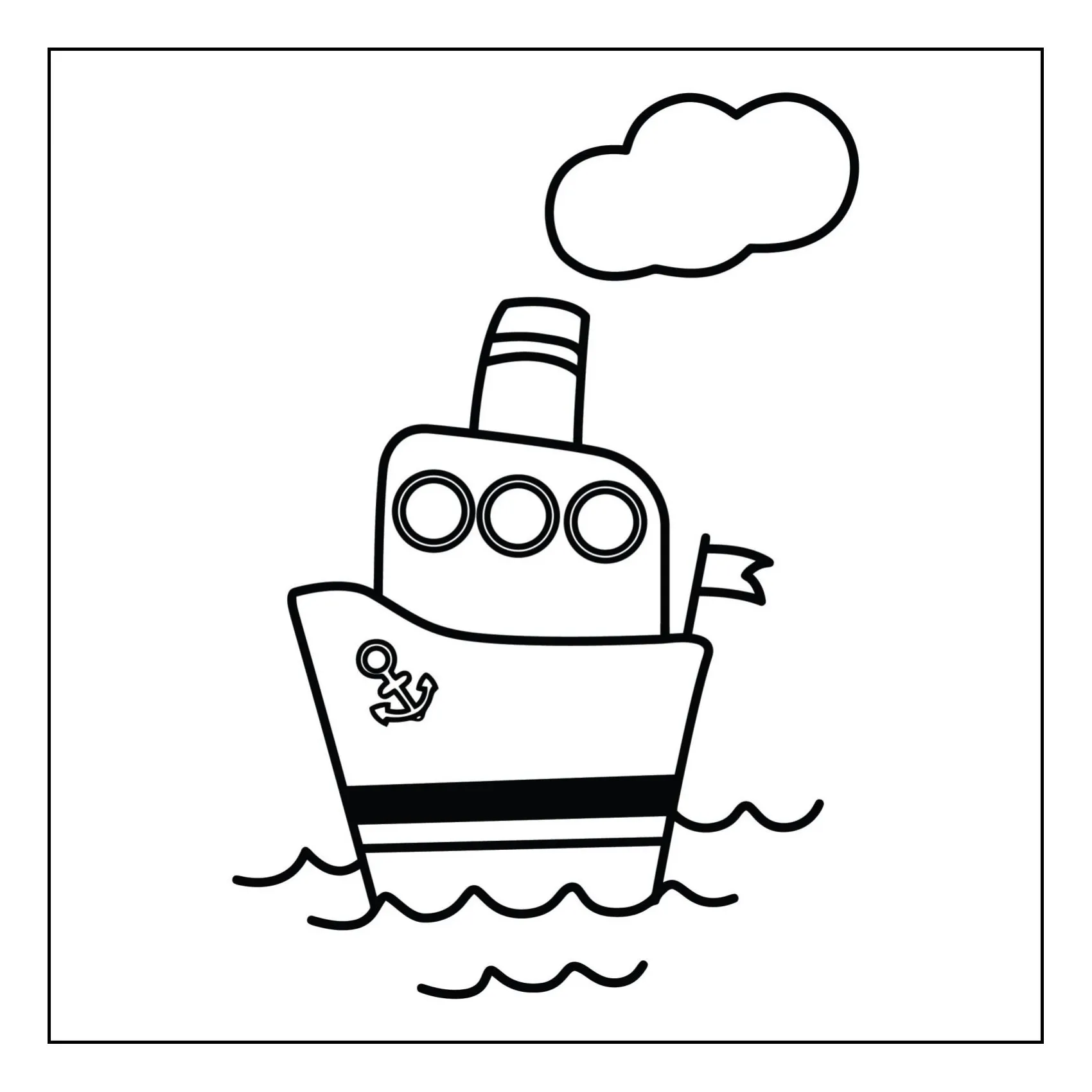 Means of tranport coloring page (13)