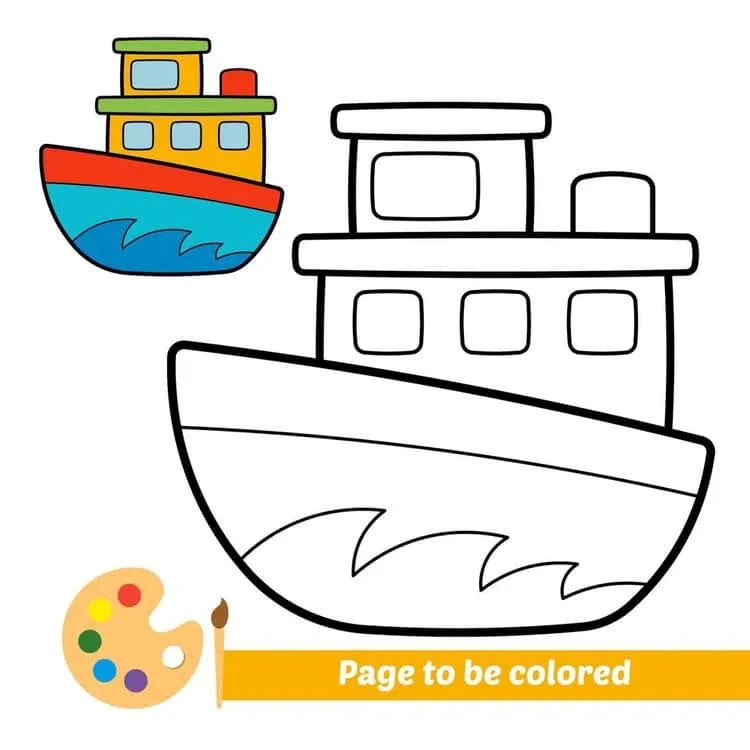 Means of transport coloring page (3)