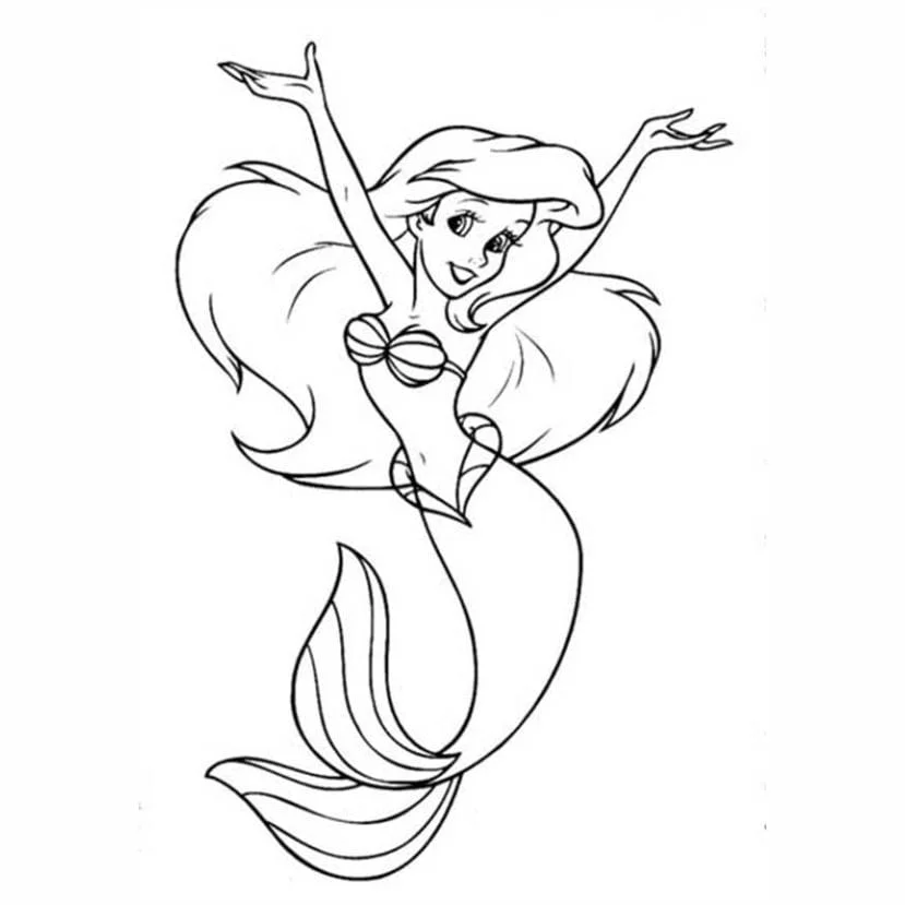 Mermaid coloring page (15)