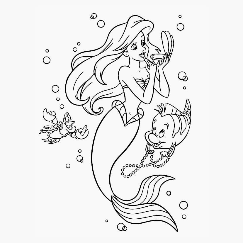 Mermaid coloring page (19)