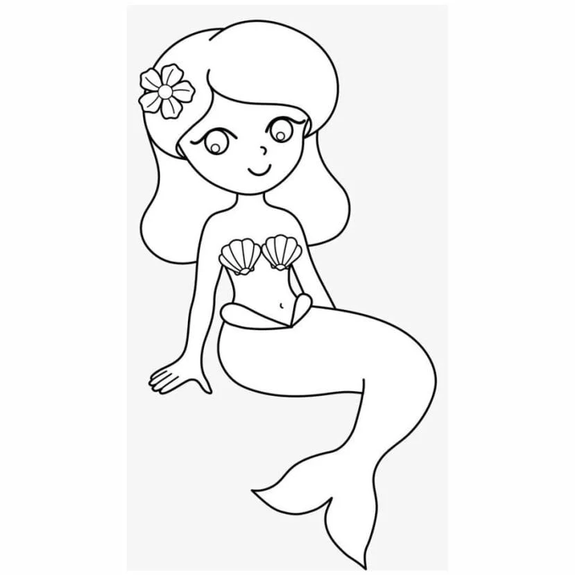 Mermaid coloring page (21)