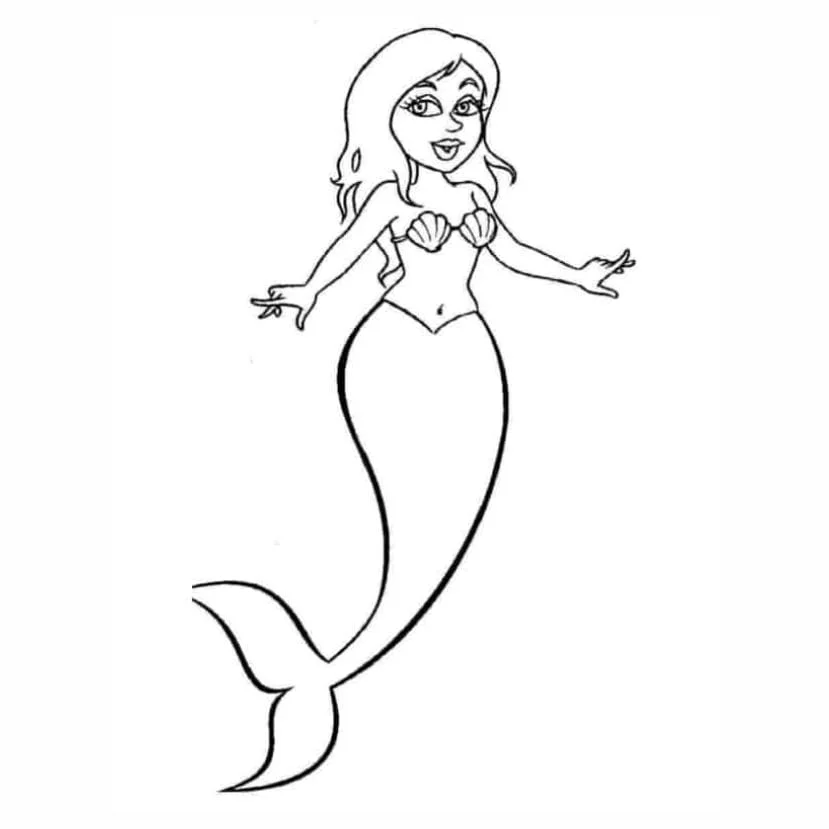 Mermaid coloring page (23)