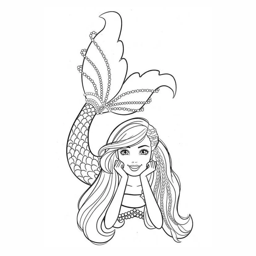 Mermaid coloring page (27)