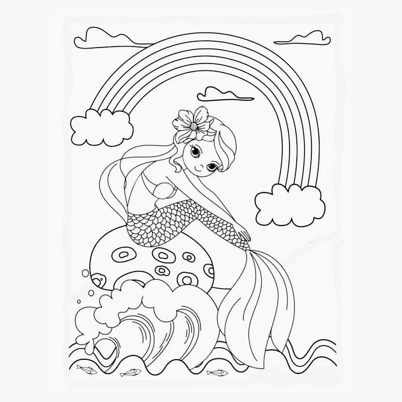 Mermaid coloring page (34)