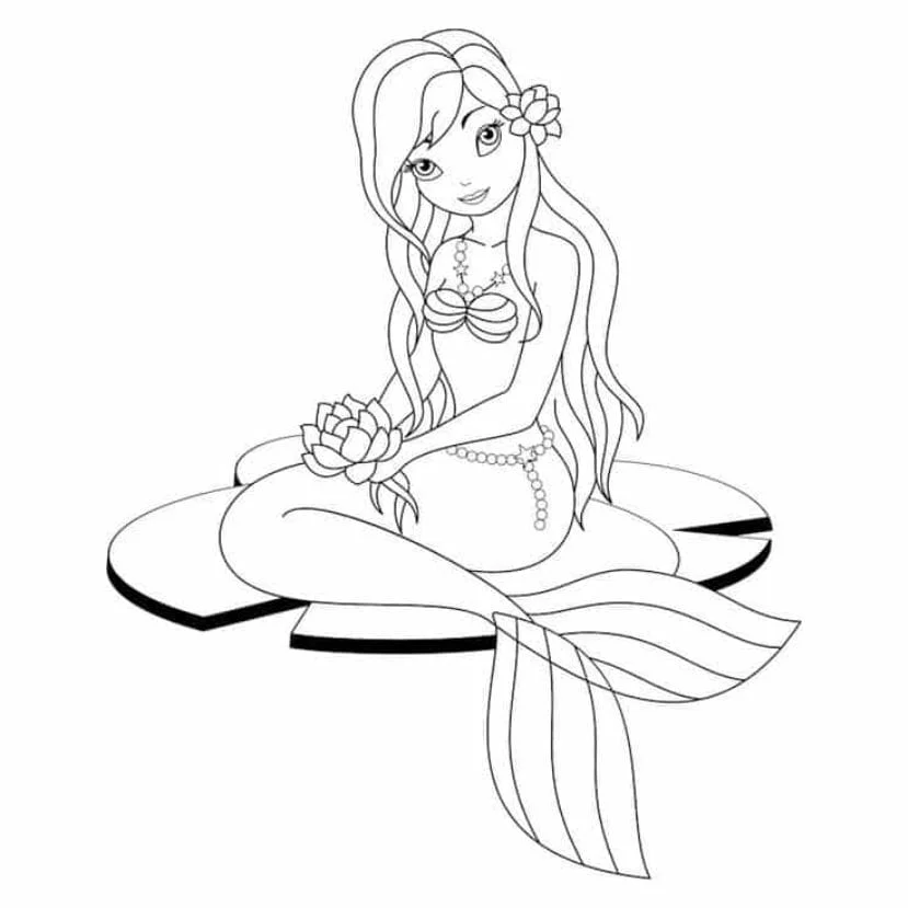 Mermaid coloring page (38)